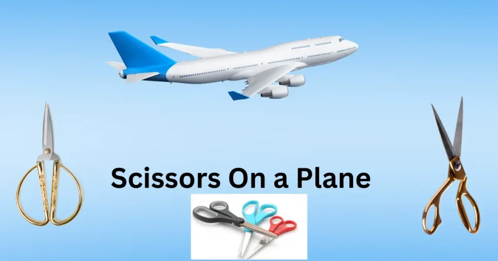 scissors on a plane