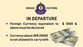 indian currency rules at airport